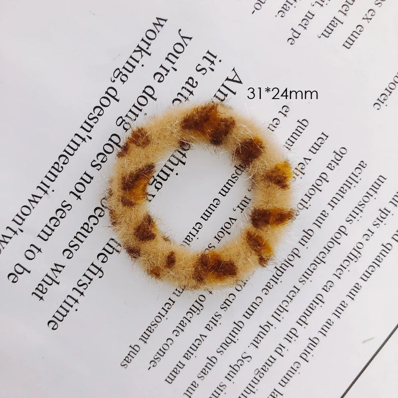 Leopard Circle Earrings DIY Jewelry Accessory Materials