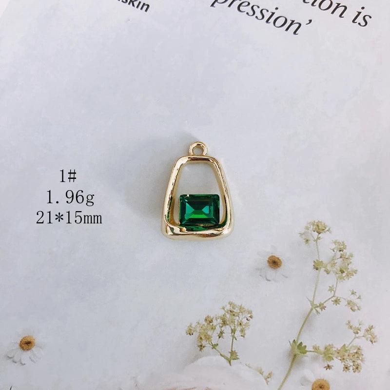 Zircon Pendant Jewelry Accessories DIY All-Match Inlaid Materials