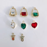 Zircon Pendant Jewelry Accessories DIY All-Match Inlaid Materials