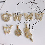 DIY Butterfly Table Tennis Bear Pendant Jewelry Accessories