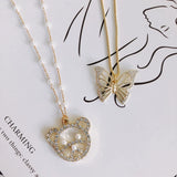 DIY Butterfly Table Tennis Bear Pendant Jewelry Accessories