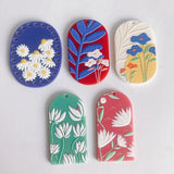 Hand-painted Wind Plant Acrylic Patch Pendant Jewelry Accessories