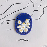 Hand-painted Wind Plant Acrylic Patch Pendant Jewelry Accessories