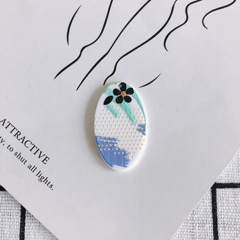 Acrylic Plant Patch Pendant Jewelry Accessories Materials