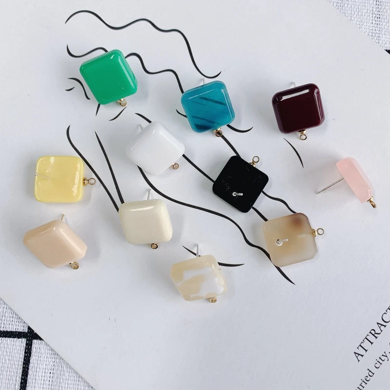 Square Earrings with Hanging Earrings Jewelry Accessories
