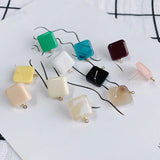 Square Earrings with Hanging Earrings Jewelry Accessories