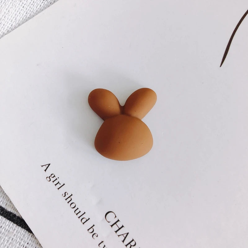 Frosted Rabbit Head Patch Jewelry Accessories Materials