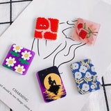 Hand-Painted Geometric Irregular Pendant Jewelry Materials
