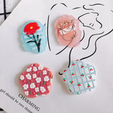 Hand-Painted Geometric Irregular Pendant Jewelry Materials
