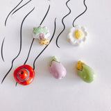 Hand-Painted 3D Vegetable Loose Beads for DIY Jewelry