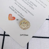 Hollow Rose Flower Zircon Pendant Earrings Jewelry