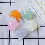 DIY Jelly Heart-Shaped Loose Beads Earrings Necklace Jewelry Accessories