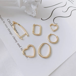 DIY Zirconium Heart Square Ring Earrings Kit