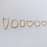 DIY Zirconium Heart Square Ring Earrings Kit