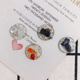 Geometric Round Resin Pendant Earrings DIY Accessories Kit
