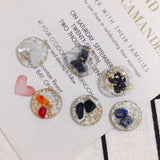 Geometric Round Resin Pendant Earrings DIY Accessories Kit
