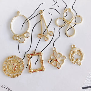 Alloy Abstract Line Pendant Jewelry Accessories Materials