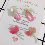 Acrylic Stitching Flower Earrings Set