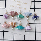 DIY Jewelry Accessories: Cloth Flowers, Pearl Tote, Earring Pendant Materials