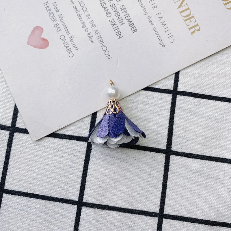 DIY Jewelry Accessories: Cloth Flowers, Pearl Tote, Earring Pendant Materials
