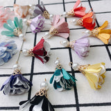 DIY Jewelry Accessories: Cloth Flowers, Pearl Tote, Earring Pendant Materials