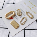 DIY Jewelry Accessories Diamond Inlaid Oval Pendant Earrings