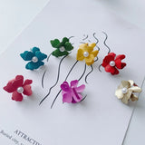 DIY 3D Multi-Petal Flower Pearl Earrings Accessory