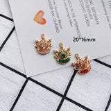 18K Copper Plated Zircon Pendant Court Necklace Earrings Set