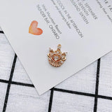 18K Copper Plated Zircon Pendant Court Necklace Earrings Set