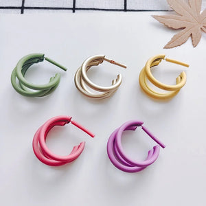 Macaron C-Shaped Earring Accessories - DIY Jewelry, Fashionable INS