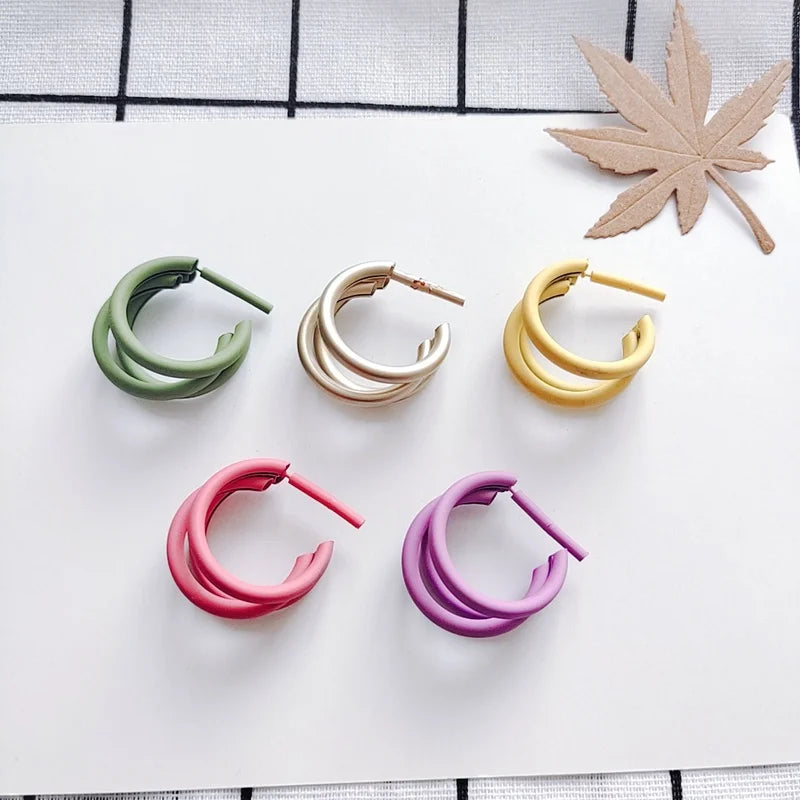 Macaron C-Shaped Earring Accessories - DIY Jewelry, Fashionable INS