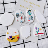 DIY Abstract Painting Spacer Earring Necklace Material