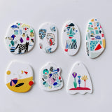 DIY Abstract Painting Spacer Earring Necklace Material