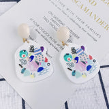 DIY Abstract Painting Spacer Earring Necklace Material