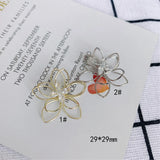 Alloy Electroplating Flower Earring Pendant Material