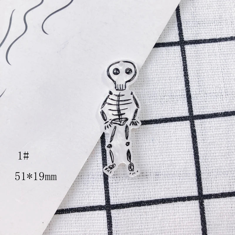 Acrylic Haunted House Ghost Patch Earring Pendant Material