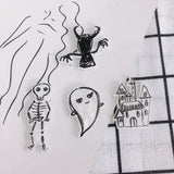 Acrylic Haunted House Ghost Patch Earring Pendant Material