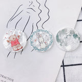 DIY Acrylic Resin Geometric Round Embossed Pendant