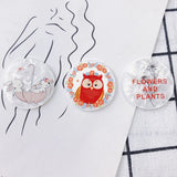DIY Acrylic Resin Geometric Round Embossed Pendant