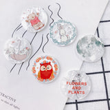 DIY Acrylic Resin Geometric Round Embossed Pendant