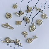 DIY Alloy Jewelry Accessories Butterfly Cross Pendant