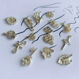 DIY Alloy Jewelry Accessories Butterfly Cross Pendant