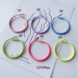 Alloy Paint Geometric Round Pendant Earrings