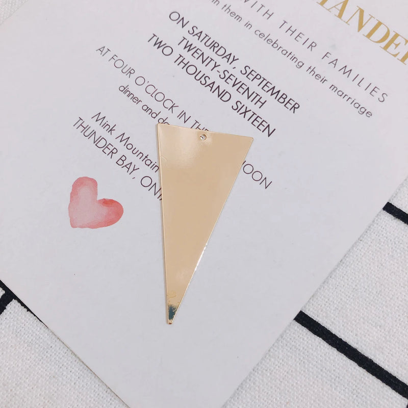 Alloy Plated Triangle Pendant DIY Jewelry Accessories