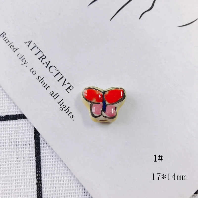 Colorful Butterfly Clay Bead DIY Jewelry Accessories