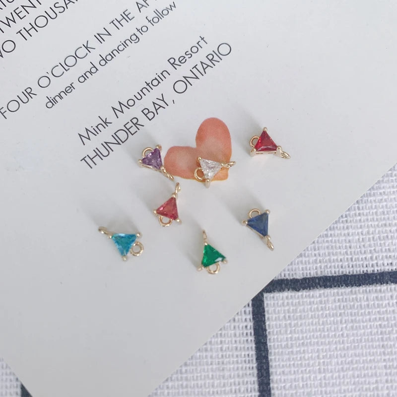 Copper-Plated Zircon Earrings & Pendants Set