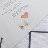 Copper-Plated Zircon Earrings & Pendants Set