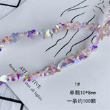 Bulk Purple Butterfly Flower Crystal Glass Necklace Jewelry Material