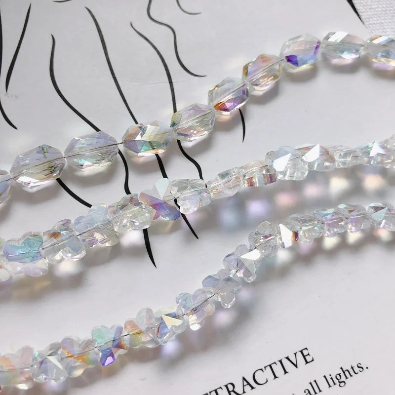 Colorful Transparent Butterfly Glass Necklace Material