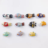 Colorful Ceramic Fish Pendant Necklace DIY Jewelry Material